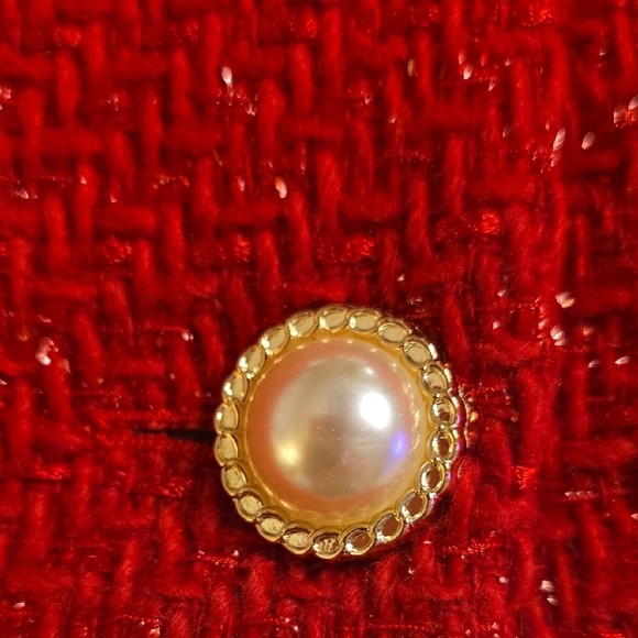 Alexia Admor Red Cardigan with White Collar NWOT - Picture 15 of 16